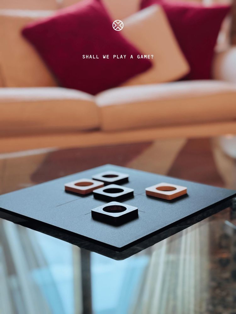 Gifts - Tic Tac Toe Game Boards - Ovangkol & Maple solid wood game pieces set - SHALL WE PLAY A GAME?