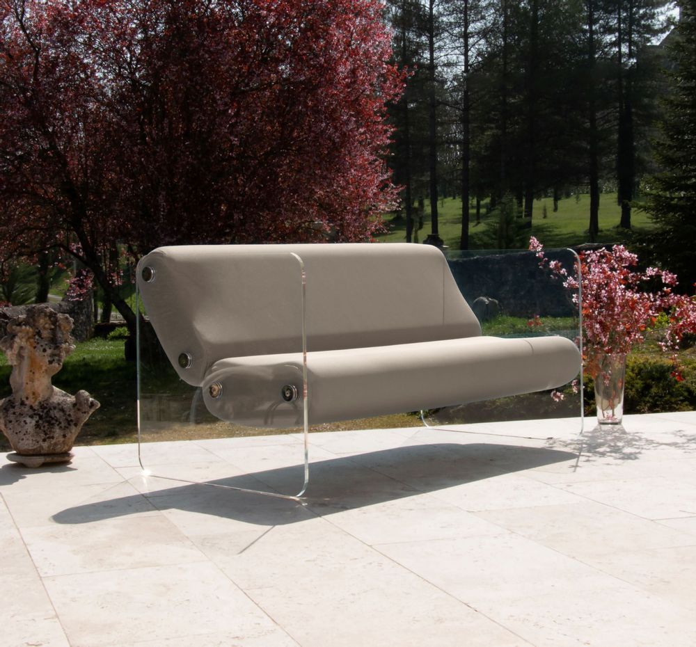 Canapés de jardin - Canapé design MW08 – Parois en PMMA coulé, assise en mousse alvéolaire - KUUMO DESIGN