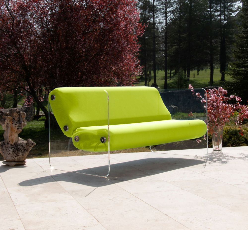 Canapés de jardin - Canapé design MW08 – Parois en PMMA coulé, assise en mousse alvéolaire - KUUMO DESIGN