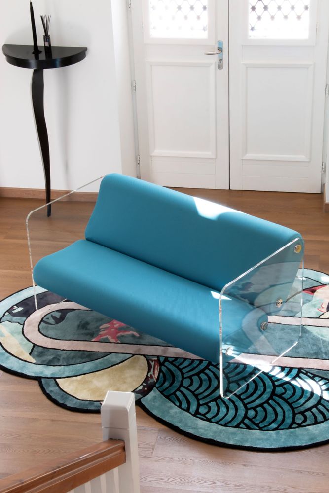 Canapés de jardin - Canapé design MW08 – Parois en PMMA coulé, assise en mousse alvéolaire - KUUMO DESIGN