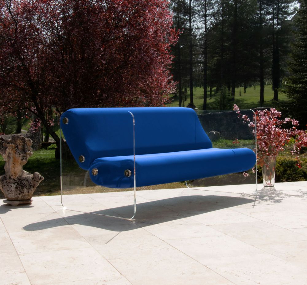 Canapés de jardin - Canapé design MW08 – Parois en PMMA coulé, assise en mousse alvéolaire - KUUMO DESIGN
