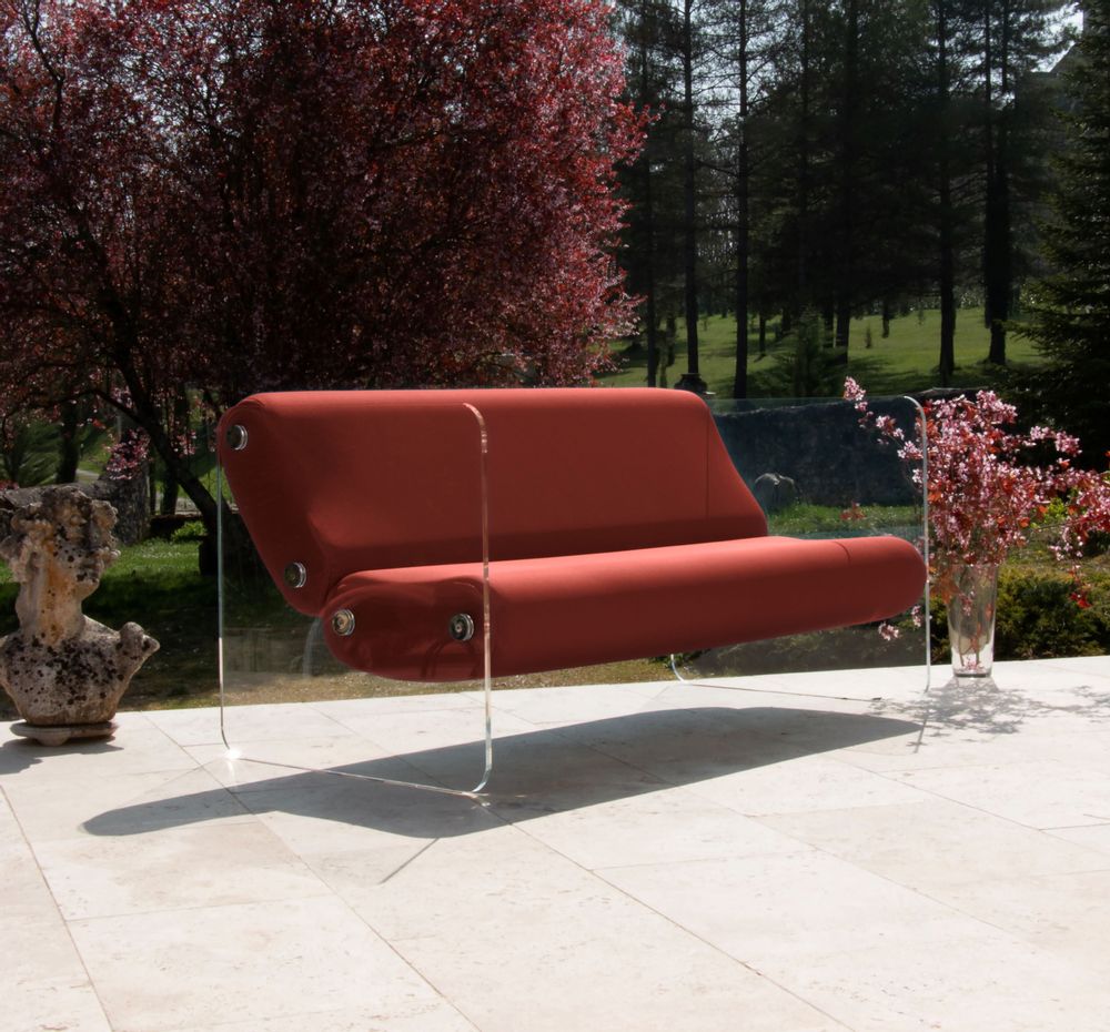 Canapés de jardin - Canapé design MW08 – Parois en PMMA coulé, assise en mousse alvéolaire - KUUMO DESIGN