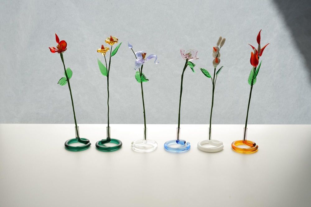 Floral decoration - ARTIFICIAL GLASS FLOWER - AMABRO