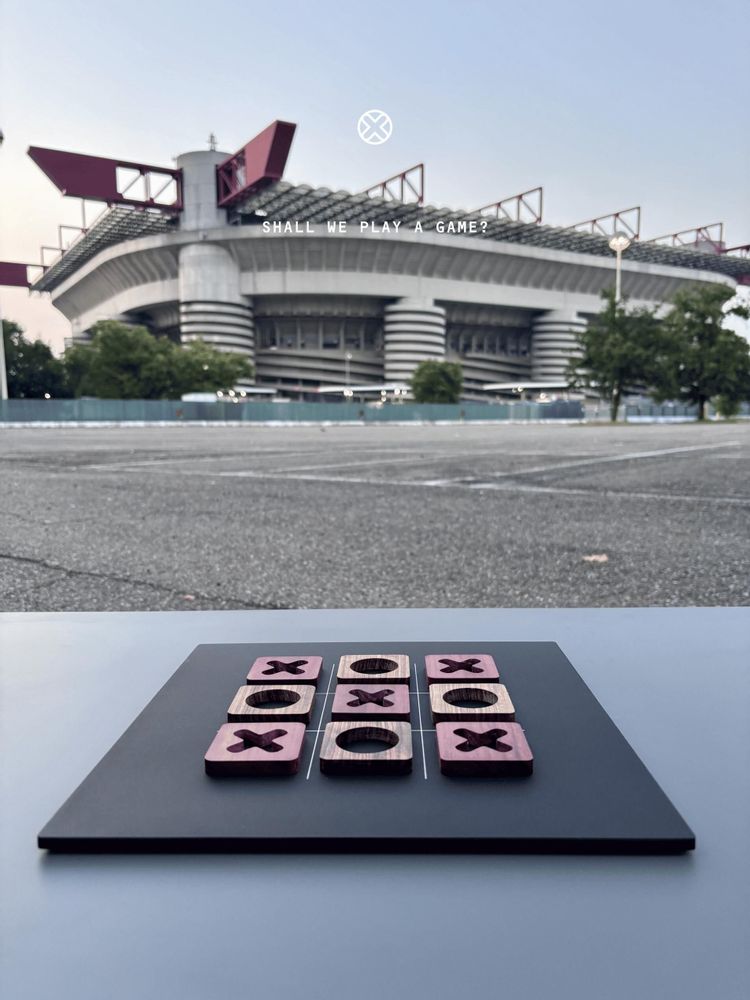 Gifts - Tic Tac Toe Game Board - Amaranth & Ovangkol wood - SHALL WE PLAY A GAME?