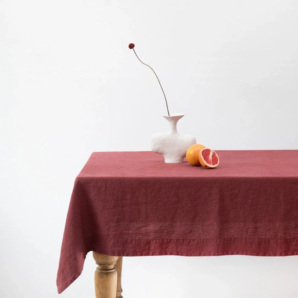 Table linen - Marsala Linen Tablecloth - LINEN TALES