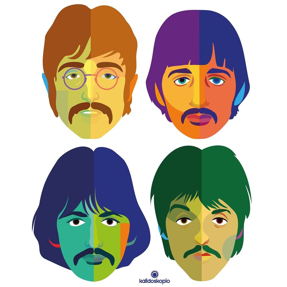 Prêt-à-porter - T-shirt noir des Beatles - KALIDOSKOPIO