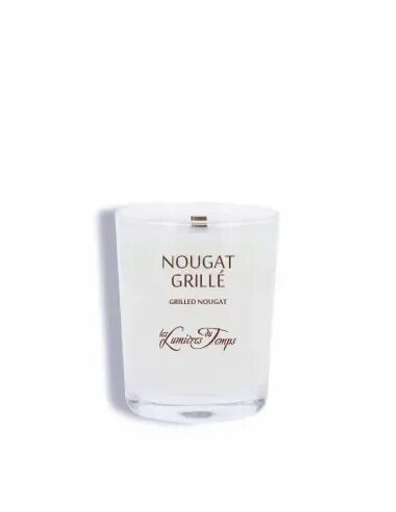 Candles - Vegetable Candle 180 g Wooden Wick Toasted Nougat - LES LUMIERES DU TEMPS