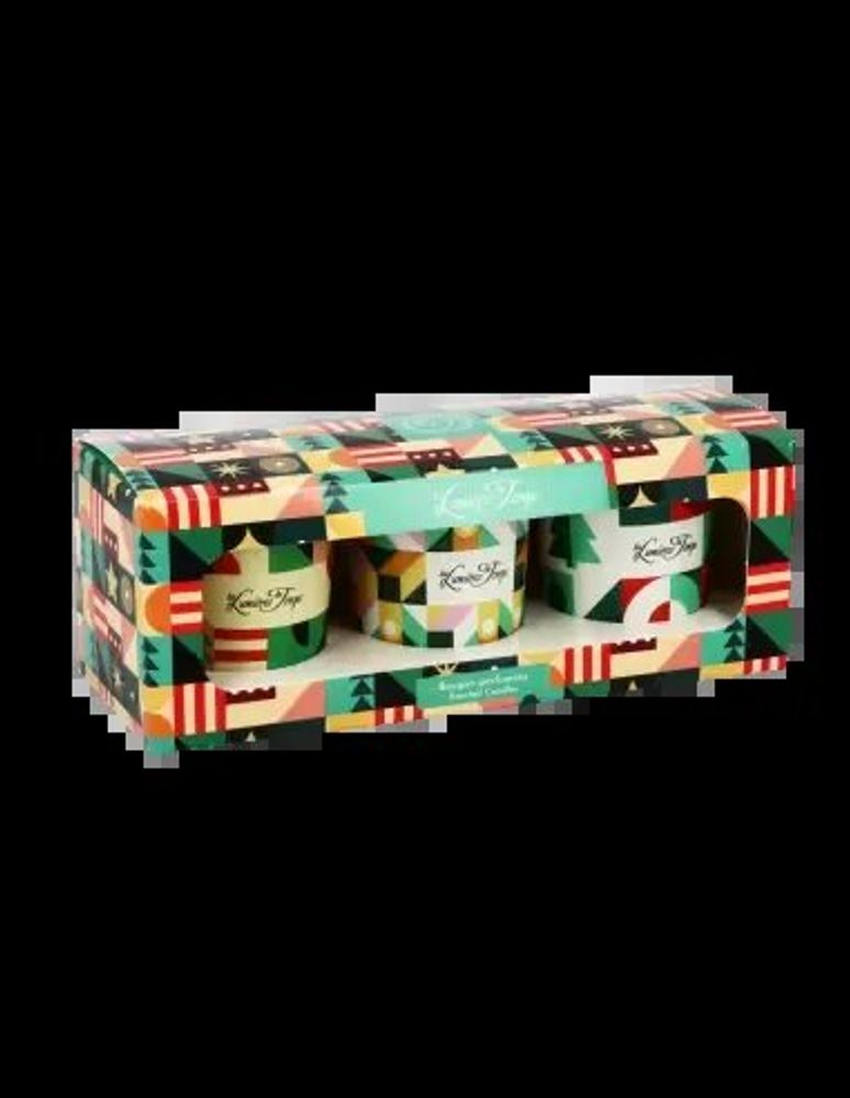 Bougies - Coffret Bougies Chromatik 3x90 g Pluie de Pétales - Champagne Rosé - Sapin - LES LUMIERES DU TEMPS