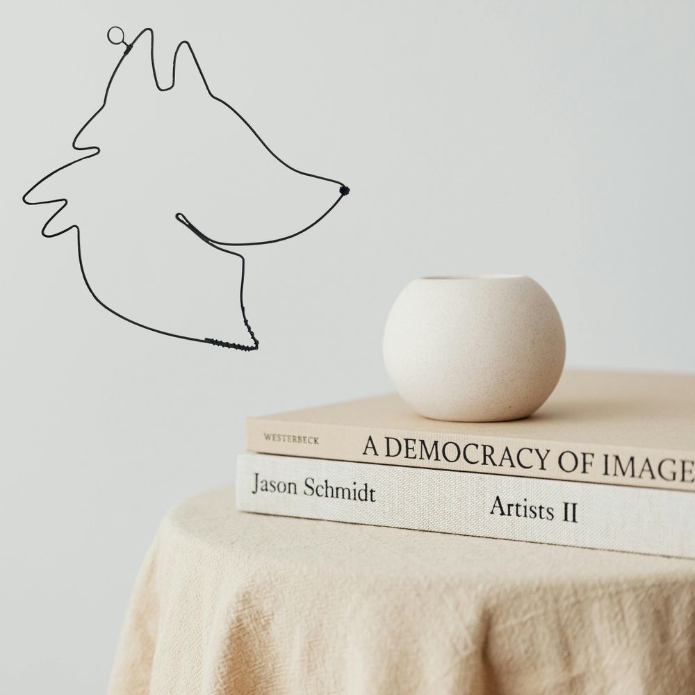 Other wall decoration - Wire Wall Decoration\" Fox\” - to pin - Wall Jewelry - BIJOUX DE MUR