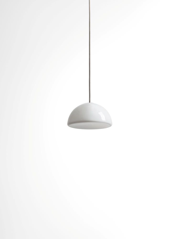 Suspensions - BULB - Petit plafonnier hémisphérique en verre avec coloré câble - MOR