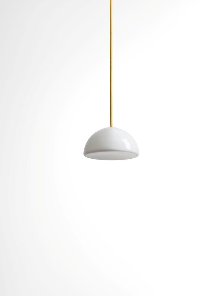 Suspensions - BULB - Petit plafonnier hémisphérique en verre avec coloré câble - MOR