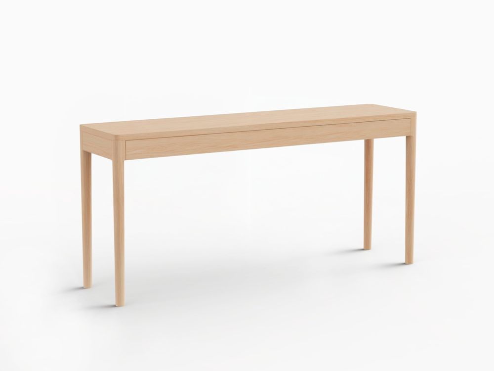 Mobilier et rangements pour bureau - FRONT — Buffet minimaliste en bois de frêne 160x40 - MOR