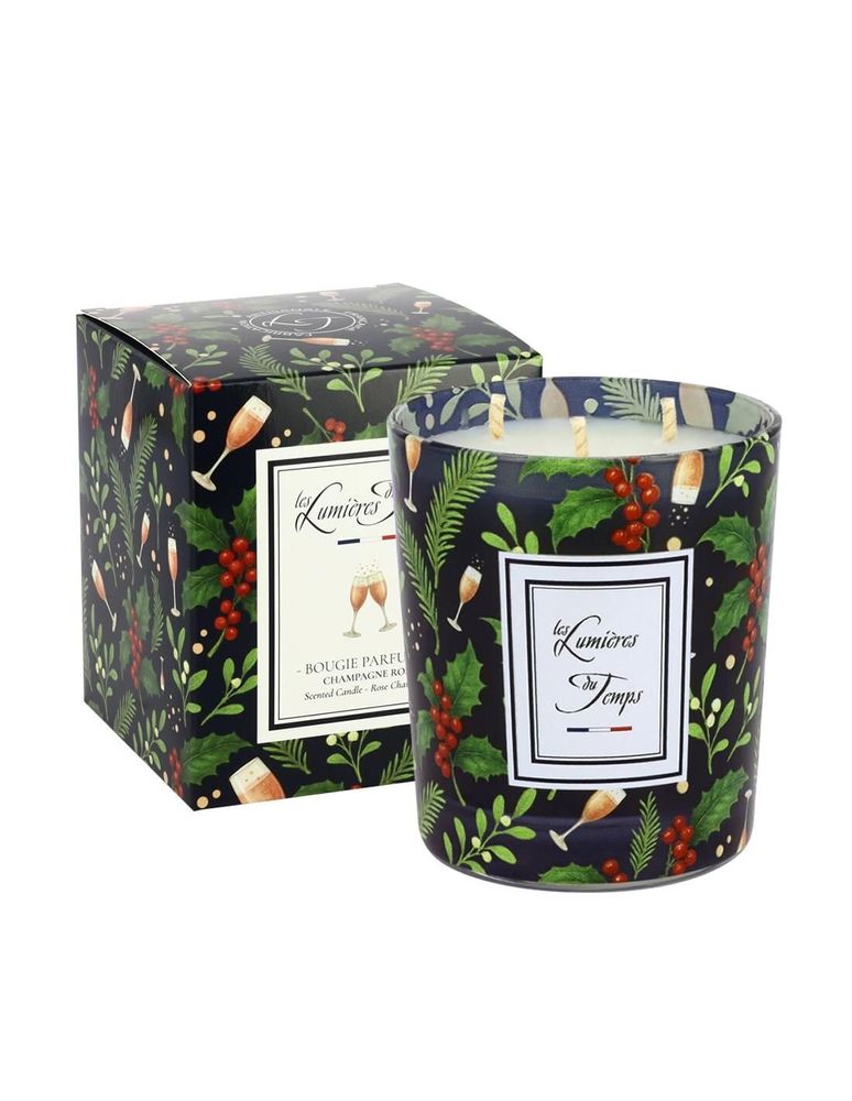Bougies - Bougie Lumières d'Hiver 350 g Champagne Rosé - LES LUMIERES DU TEMPS