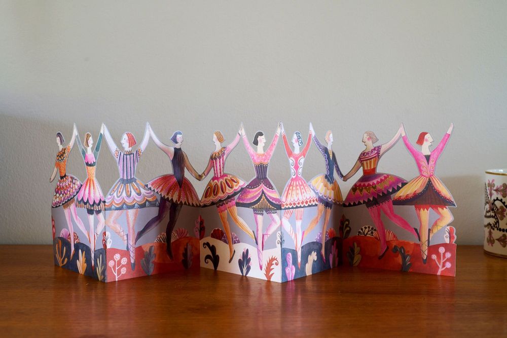 Carterie - Carte Concertina pour danseurs par Sarah Young - ART ANGELS PUBLISHING