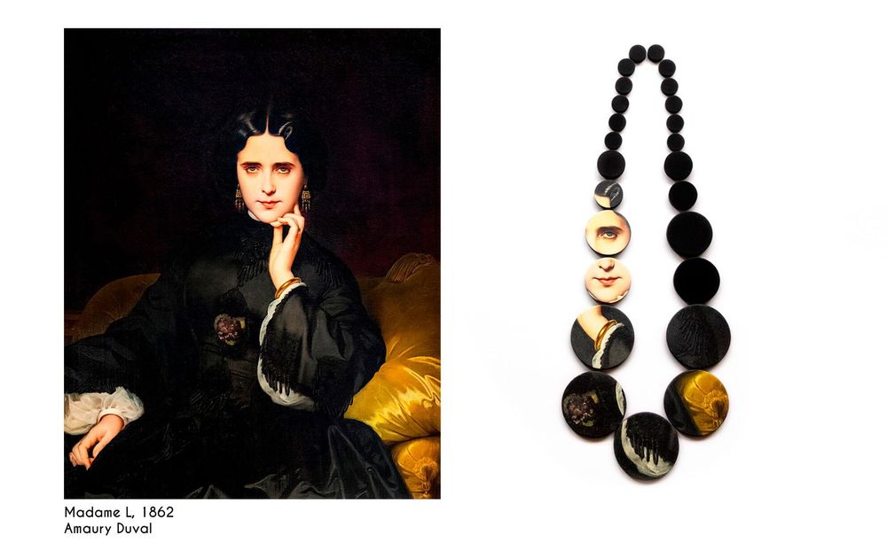 Customizable objects - LEATHER JEWELRY - PERL' PRINT necklace - SOPHIE • TERRIERE BIJOUX DE CUIR