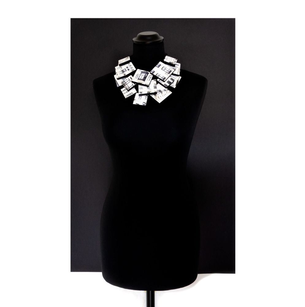 Customizable objects - LEATHER JEWELRY - PERL' PRINT necklace - SOPHIE • TERRIERE BIJOUX DE CUIR