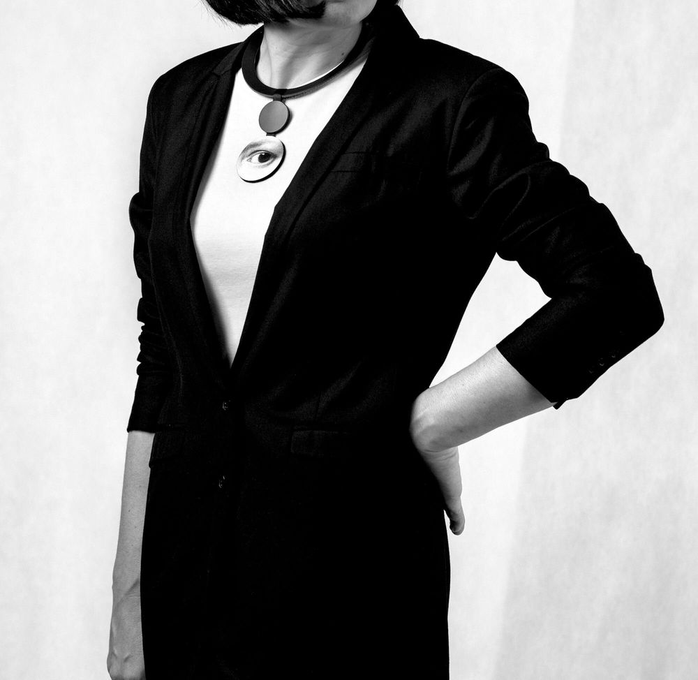 Customizable objects - LEATHER JEWELRY - PERL' PRINT necklace - SOPHIE • TERRIERE BIJOUX DE CUIR