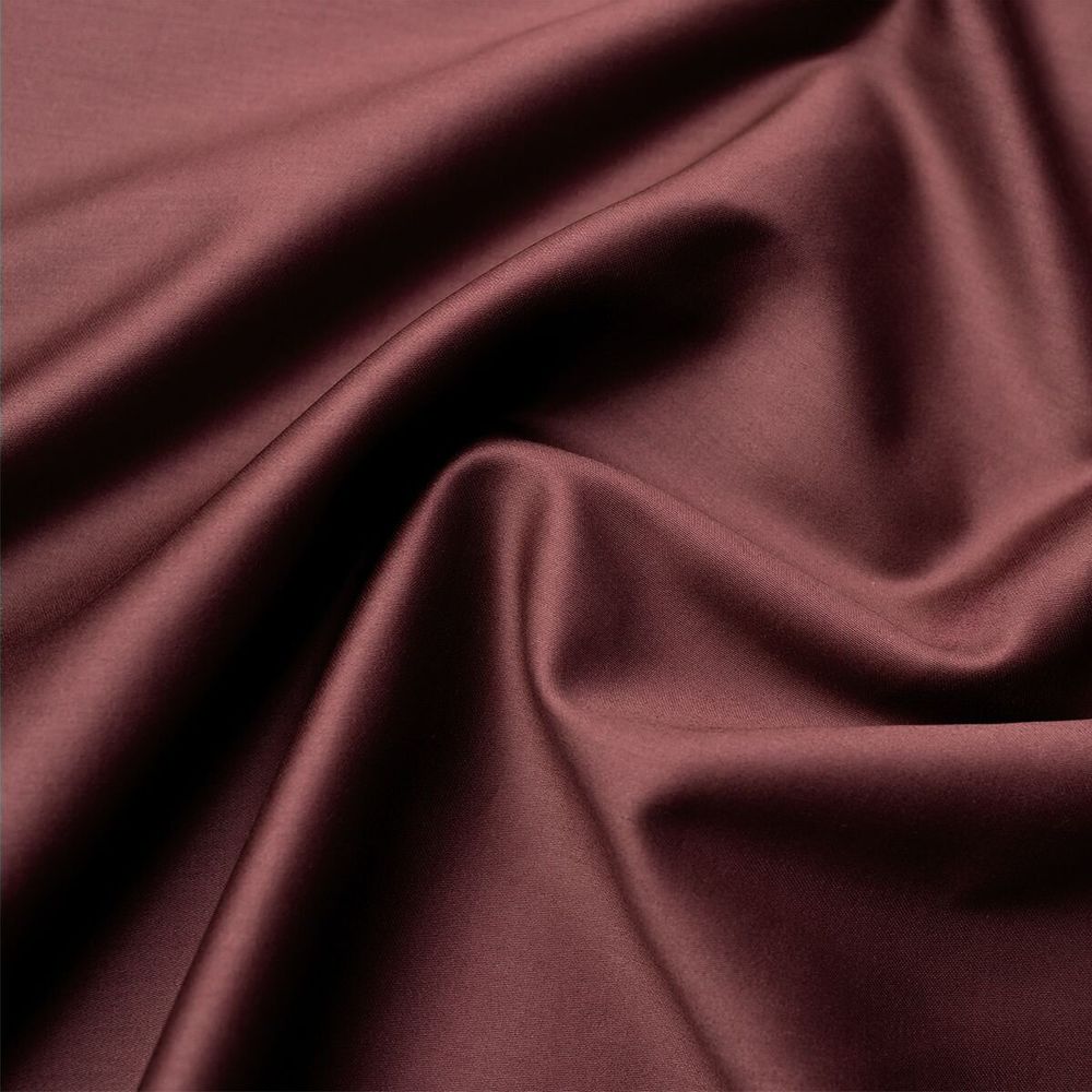 Linge de lit - Drap plat en satin, 150x260 cm, bordeaux - DILIOS