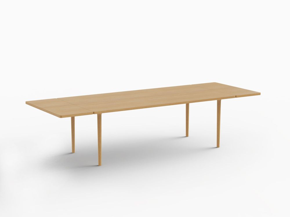 Tables Salle à Manger - CAST — Table de salle à manger extensible minimaliste en bois de chêne - MOR