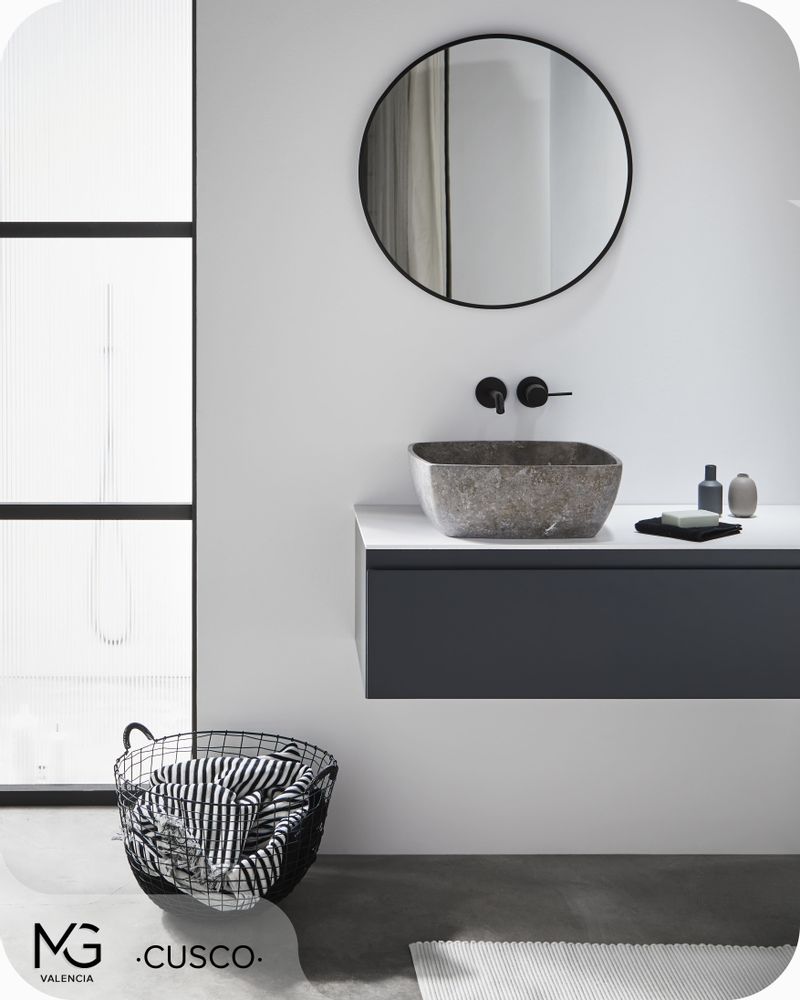 Lavabos - Vasque en marbre naturel | CUSCO GREY | 40x40x15 cm - MG VALENCIA
