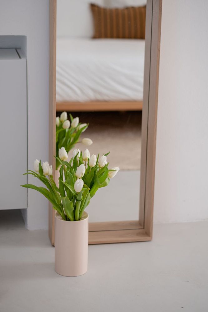 Mirrors - CAMPO – Minimalist Wall Mirror in Ash Wood, Large - MOR