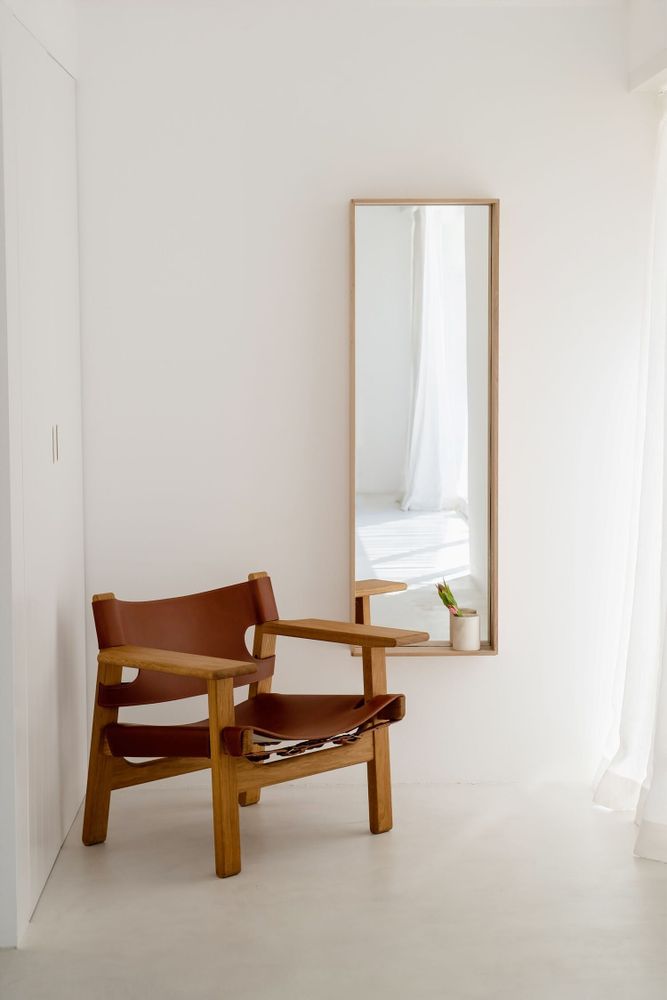 Mirrors - CAMPO – Minimalist Wall Mirror in Ash Wood, Large - MOR
