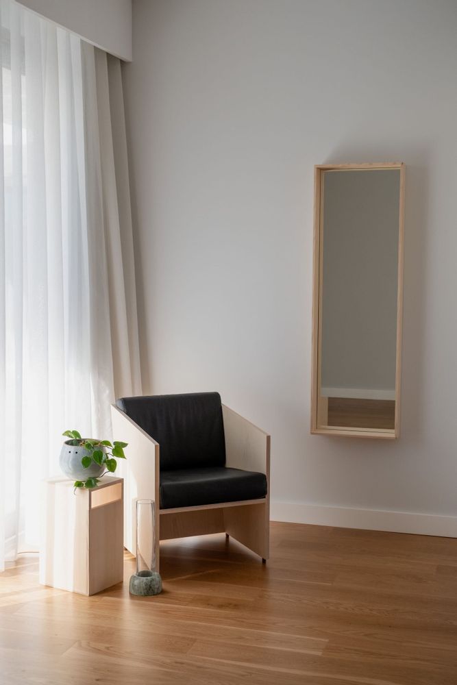 Mirrors - CAMPO – Minimalist Wall Mirror in Ash Wood, Large - MOR