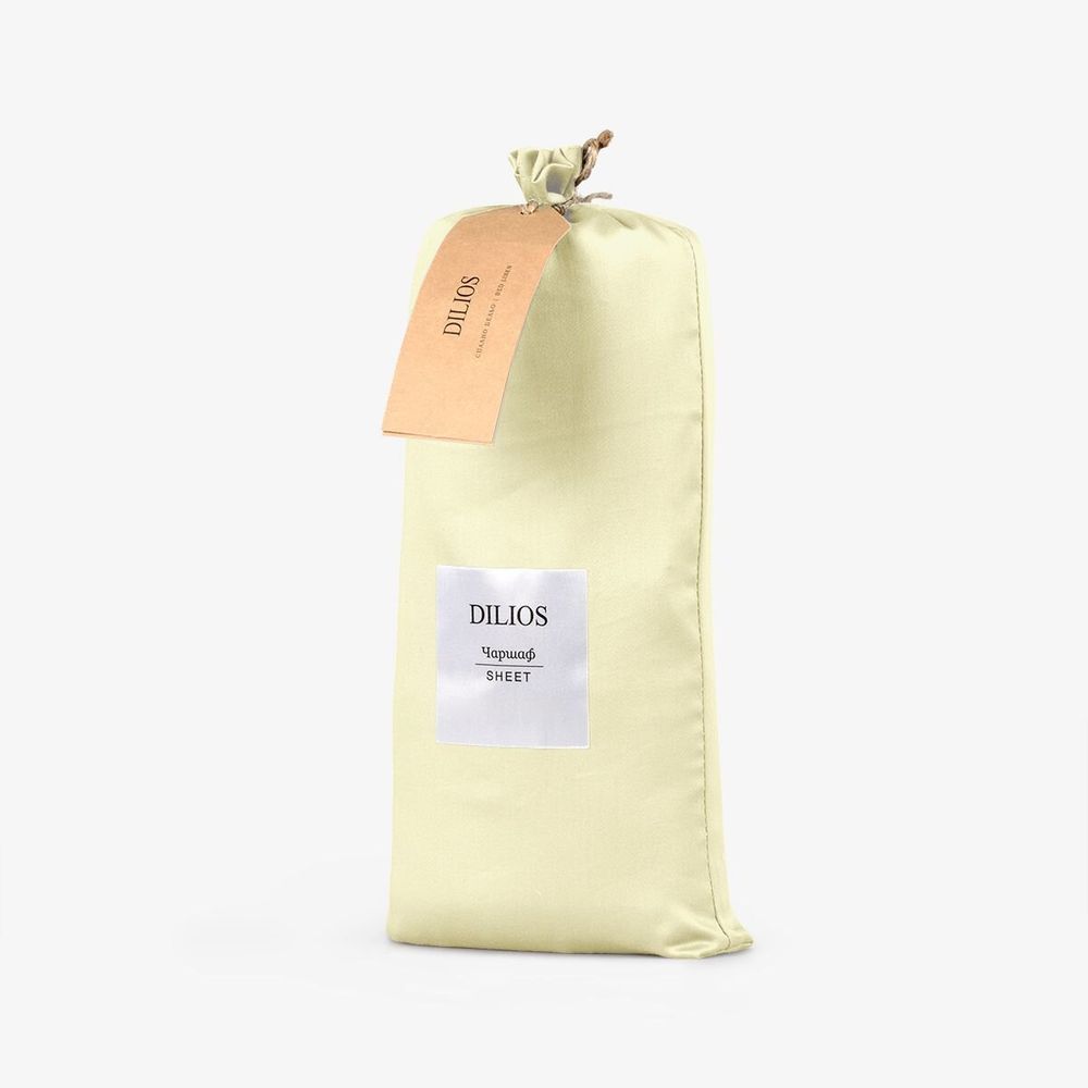 Linge de lit - Drap plat en satin, 240x260 cm, écru - DILIOS