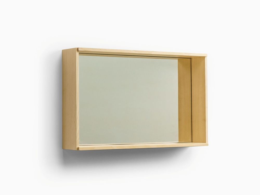 Mirrors - CAMPO – Minimalist Wall Mirror in Ash Wood, Medium - MOR