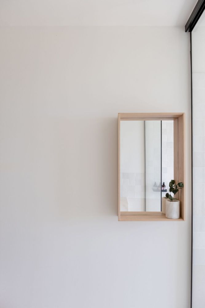 Mirrors - CAMPO – Minimalist Wall Mirror in Ash Wood, Small - MOR