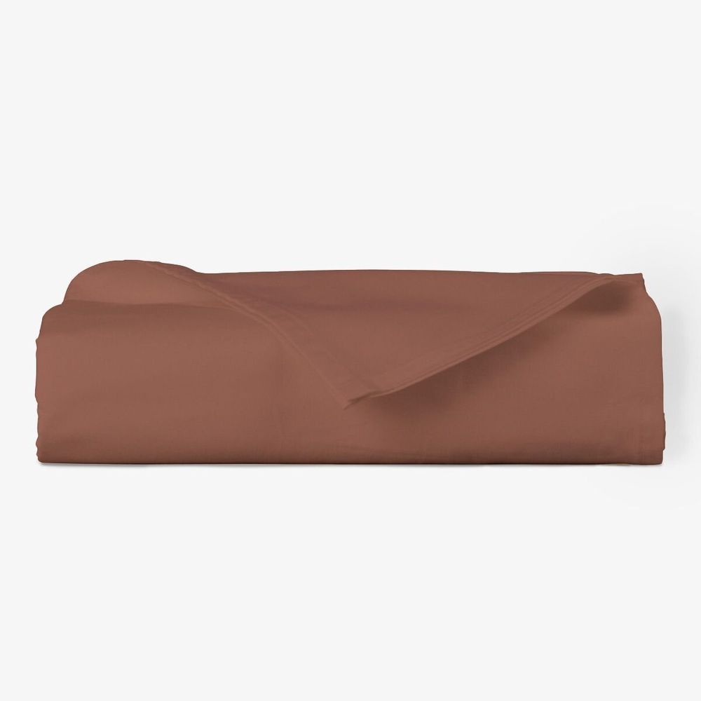 Linge de lit - Drap plat Ranforce, 150 x 260 cm, marron - DILIOS