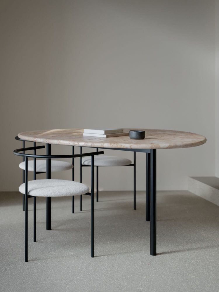 Dining Tables - AITAI – Dinning Table by Kengo Kuma With Lioz Limestone - 140 - MOR