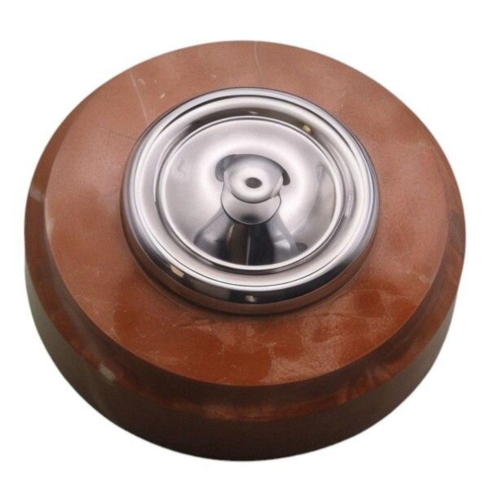 Accessoires de déco extérieure - Sonnette Marbre D70 chromé - LA FÉE SONNETTE
