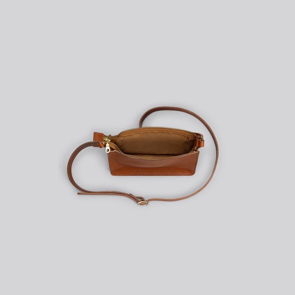 Bags and totes - Sparrow - Small leather crossbody bag in Grainy Tan - MIMI BERRY
