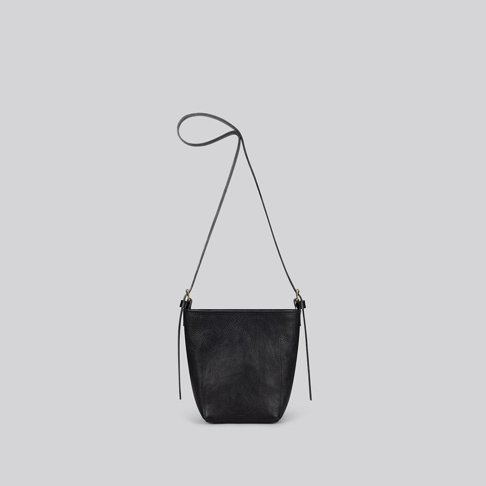 Bags and totes - Dino - Small leather crossbody bag in Grainy Black - MIMI BERRY