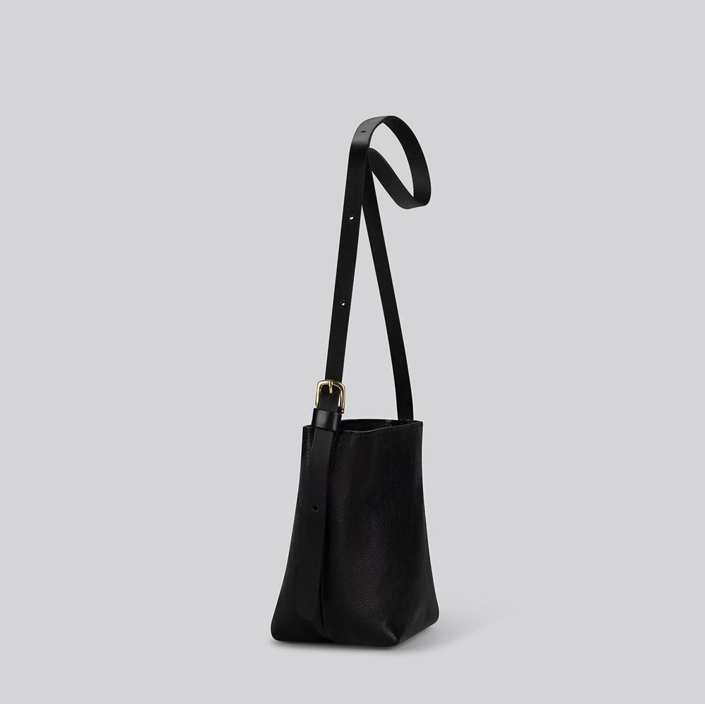 Bags and totes - Dino - Small leather crossbody bag in Grainy Black - MIMI BERRY