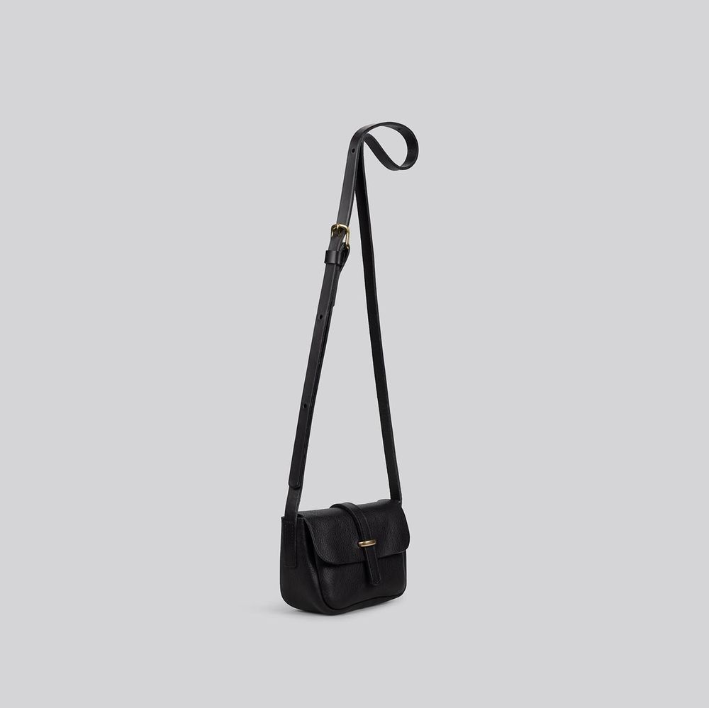 Bags and totes - Wren - Mini leather crossbody bag in Grainy Black - MIMI BERRY