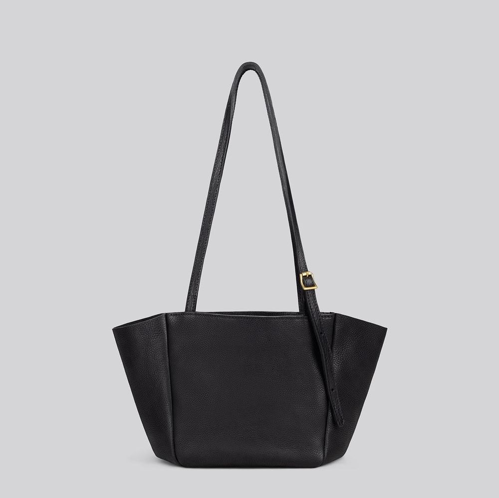 Bags and totes - Pippin - Small Shoulder or Hand Held Bag in Grainy Black - MIMI BERRY