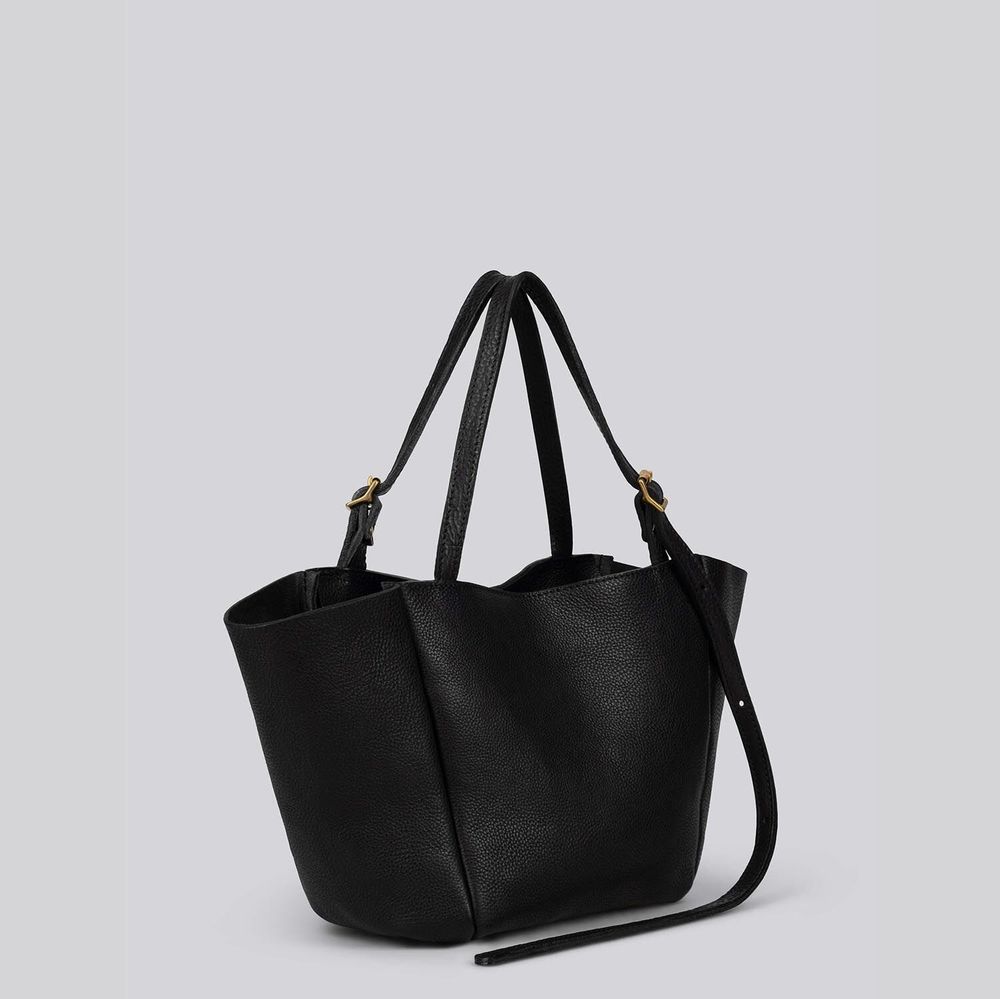 Bags and totes - Pippin - Small Shoulder or Hand Held Bag in Grainy Black - MIMI BERRY