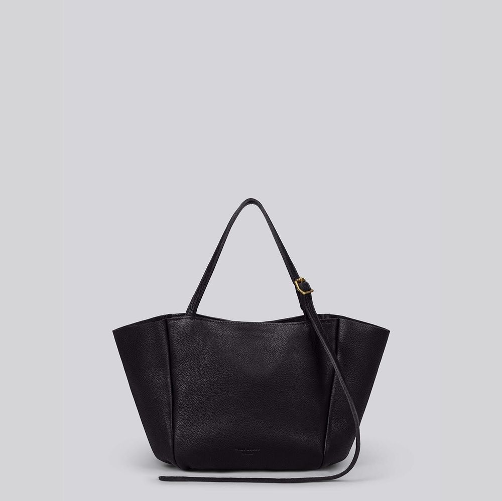 Bags and totes - Pippin - Small Shoulder or Hand Held Bag in Grainy Black - MIMI BERRY
