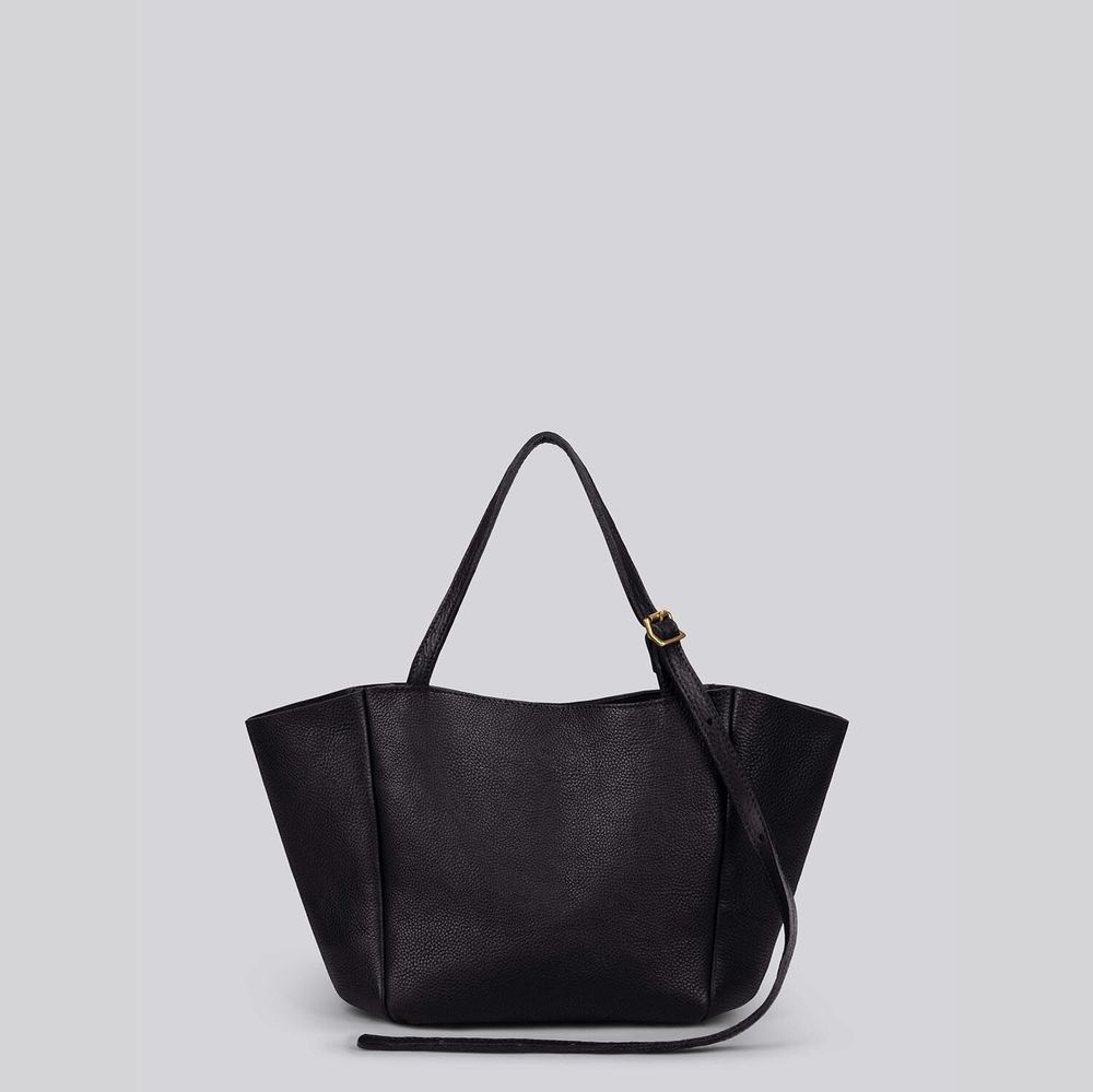 Bags and totes - Pippin - Small Shoulder or Hand Held Bag in Grainy Black - MIMI BERRY