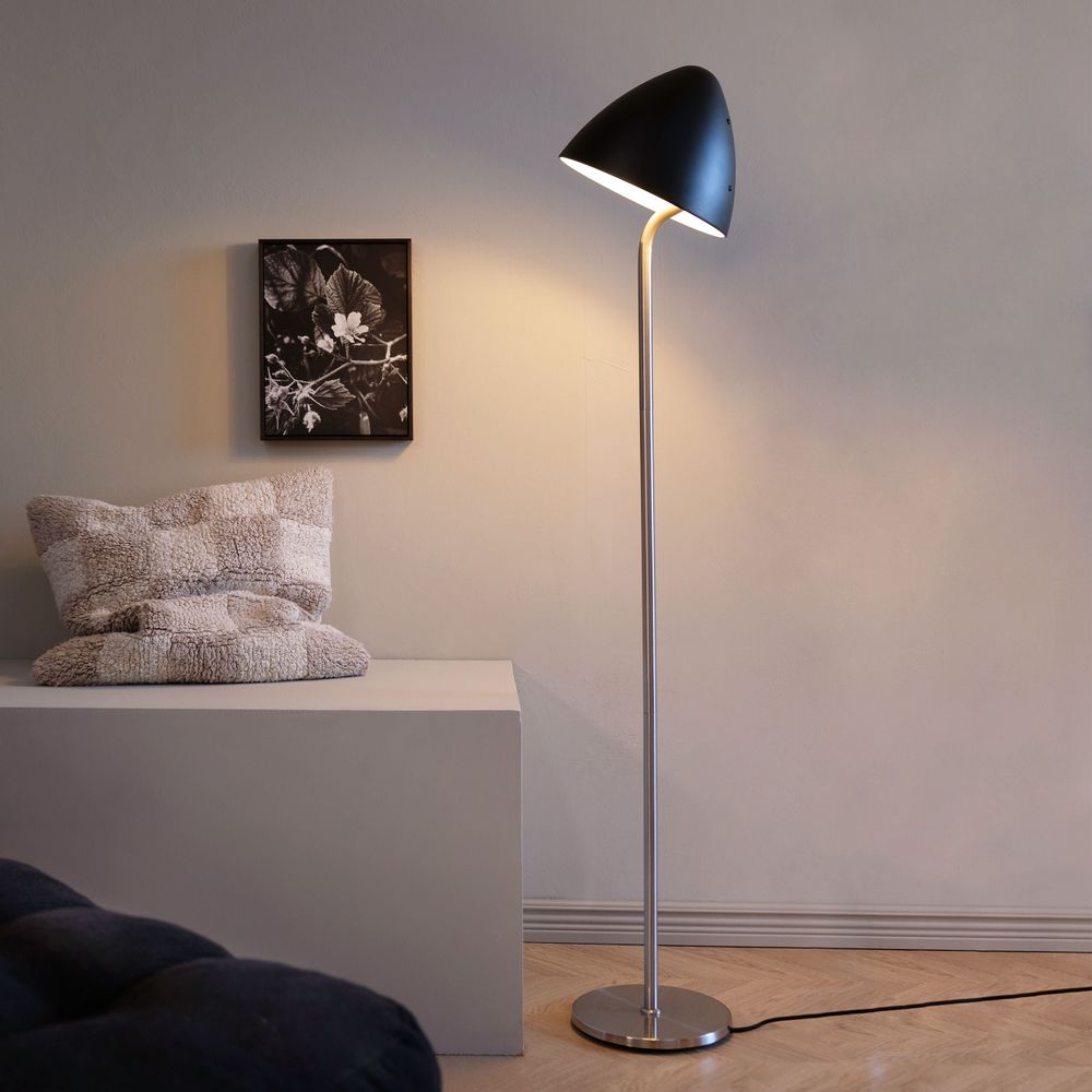Lampadaires - Lampadaire OULU noir - acier brossé - DYBERG LARSEN