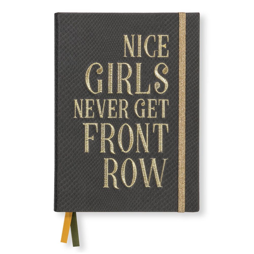 Stationery - Notebook with embroidered quote - BIEN MOVES