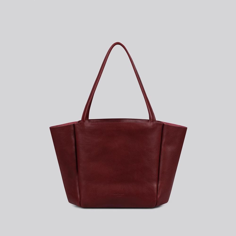 Bags and totes - Gala - Shoulder or handheld slouchy tote bag in Grainy Merlot - MIMI BERRY