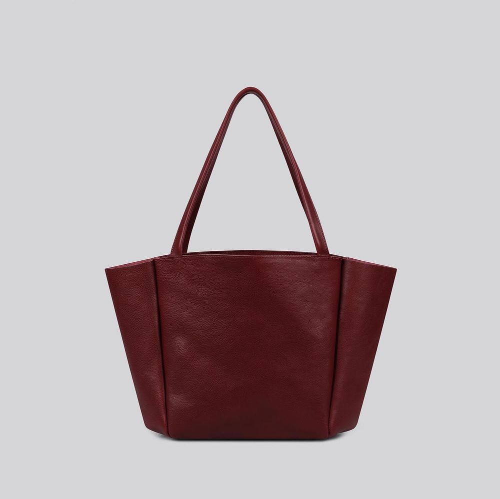 Bags and totes - Gala - Shoulder or handheld slouchy tote bag in Grainy Merlot - MIMI BERRY
