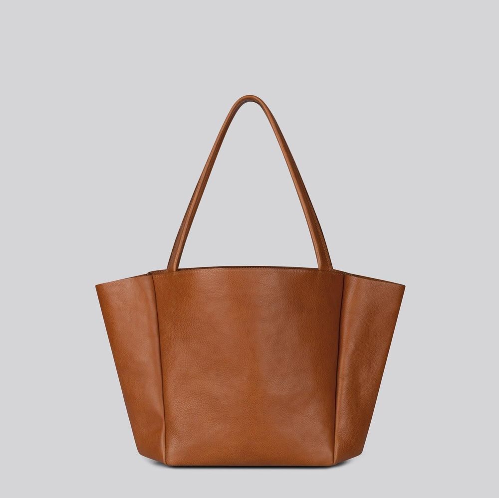 Bags and totes - Gala - Shoulder or handheld tote bag in Grainy Tan - MIMI BERRY