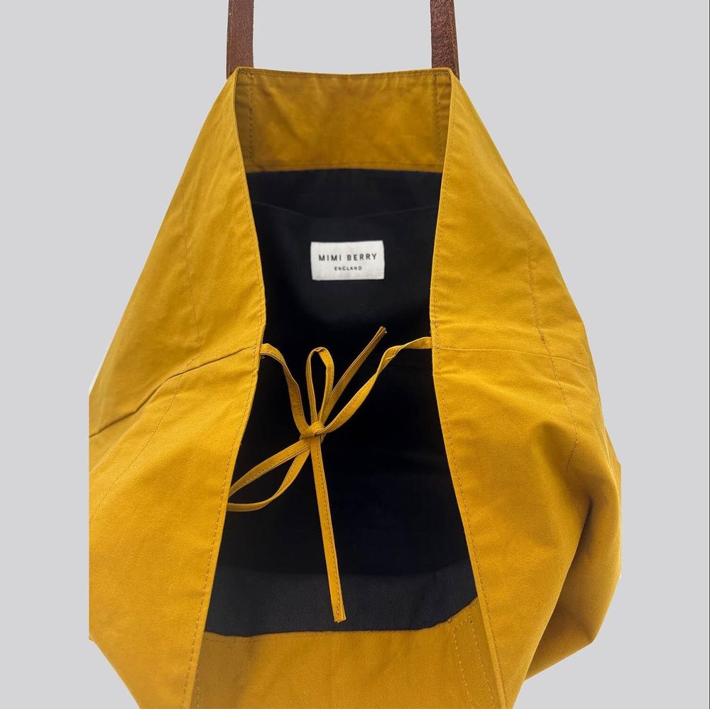 Bags and totes - Jenny Tote - Waxed Cotton Large Tote Bag in Light Green - MIMI BERRY