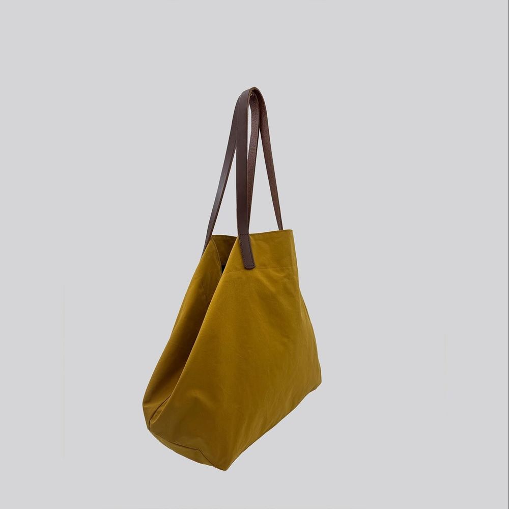 Bags and totes - Jenny Tote - Waxed Cotton Large Tote Bag in Light Green - MIMI BERRY