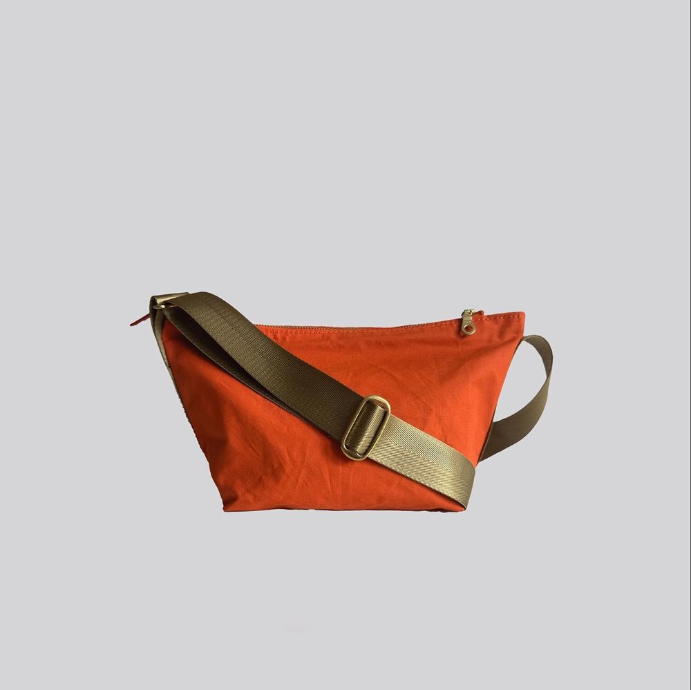 Bags and totes - A5 - Cotton Canvas Crossbody Bag in Orange - MIMI BERRY