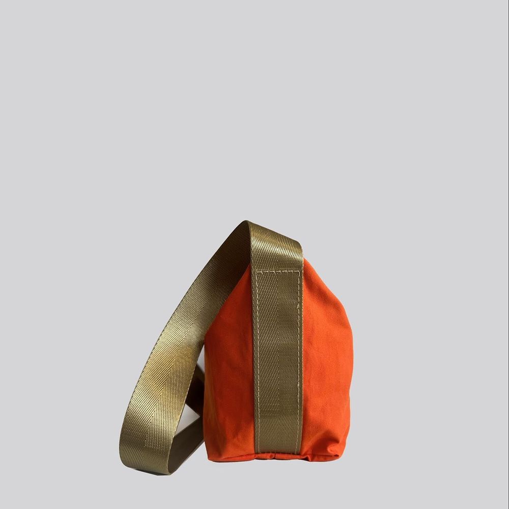 Bags and totes - A5 - Cotton Canvas Crossbody Bag in Orange - MIMI BERRY
